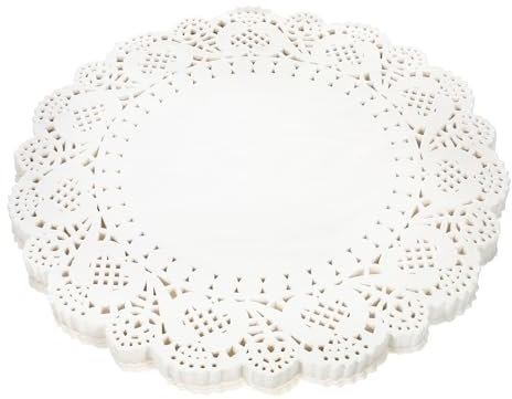 Ciieeo 140 Feuilles De Napperons En Papier Dentelle Ronds Et Blancs Pour Plateaux À Gâteaux Desserts Et Occasions Festives