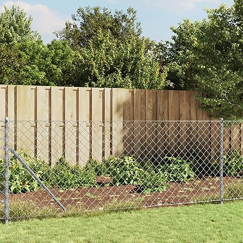 Maschendrahtzaun mit Flansch Silber 1,1x25m Drahtgitter Rolle für Geflügelnetz Hühnerstall Kaninchenstall Tiergehege und Gartenpaneel