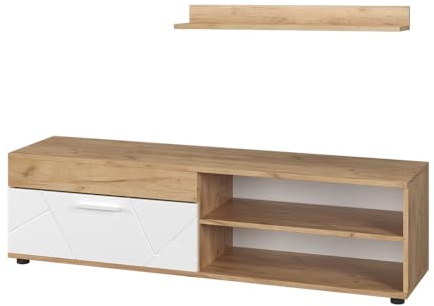 Vicco Lowboard & shelf Berno, Gold power oak/white,