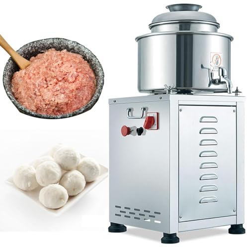 Picadora de albóndigas eléctrica, procesador de alimentos de carne, picadora de albóndigas eléctrica con 2 cuchillas, batidora de albóndigas comercial