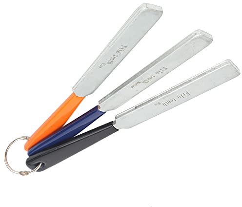 VGEBY Bass-Griffbrettfeilen-Set – Trimm- und Polierwerkzeuge – Hochwertiges Metall, Praktisches Schlüsselanhänger-Design – für Elektrische, Akustische und Bassgitarren