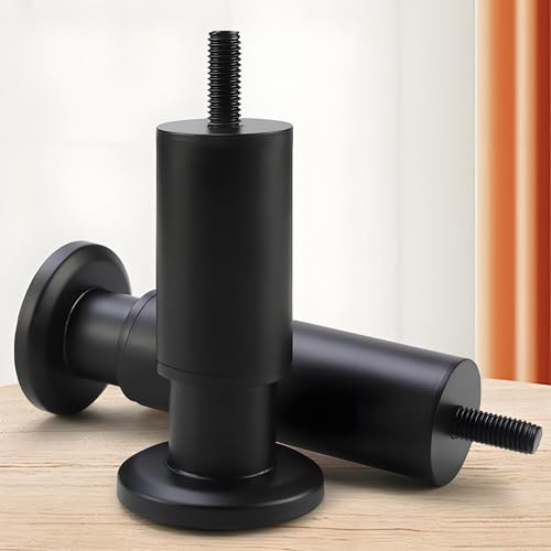 WATAOW Patas de Mueble Metálicas Ajustables 4 Unidad – Pies de Soporte para Armario/Mesita de Noche/Cama/Mueble de Baño – Varilla Roscada M8 / M10 Disponible(8-12cm(M8))