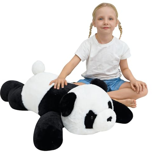 Dalmao Weighted Plüsch Panda, Gewichtskuscheltiere Für Erwachsene 80cm XXL Groß, 2,3 kg (5,0 lbs) Gewicht Kuscheltier Plüschtier, Super weich kuschelig, Geschenk für Kinder, Jungen, Mädchen