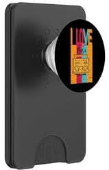 Me Encanta la música, Boombox Retro, Estilo Vintage de los 80 PopSockets PopWallet para MagSafe
