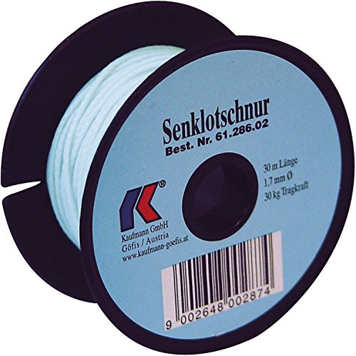 Kaufmann 61.286.02 Plumb Line Cord Polyethylene Green on Reel Diameter 1.2 mm x 7 mm Length 30 m