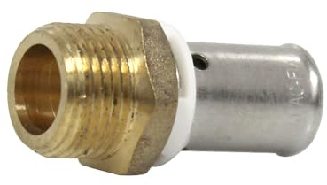 IBP Bänninger - Raccord à sertir - Lot de 10 Raccords PER à sertir Ø12x1,1 - Mâle 3/8 (12/17) -