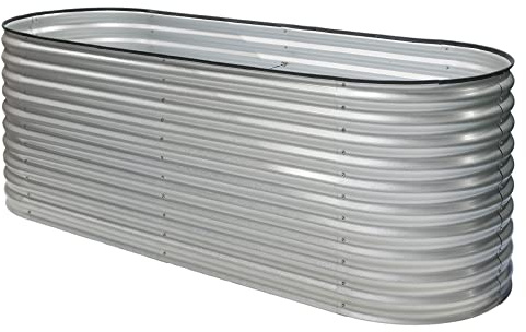 WESTMANN Hochbeet aus Metall | 240x80x82 cm Silber | Kräuterbeet für Garten & Terrasse | Holzhochbeet & Frühbeet zum Bepflanzen von Gemüse & Kräutern