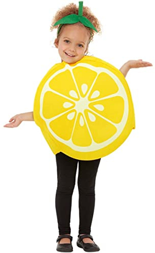 Funidelia | Disfraz de limón para niño y niña Fruta, Comida - Disfraz para niños y divertidos accesorios para Fiestas, Carnaval y Halloween - Talla 3-6 años - Amarillo