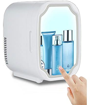 8l Mini Frigo Maquillage Led Frigo Cosmetique Voiture Petit Skincare Frigo Beaute Frigo Chambre, Fonctions Chaude/Froide