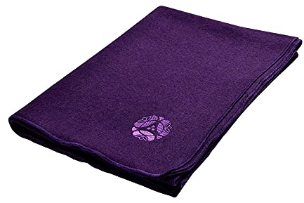 Hugger Mugger Deluxe Wool Blanket - Plum - Soft and Firm, Excellent Yoga Prop, Provides Extra Padding for Knees, Elbows, and Wrists, Durable and Washable
