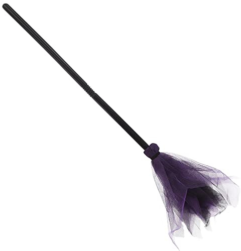 HEALLILY Halloween Witch Broom - Plastic Broomstick for Kids, Party Decoration and Costume Props