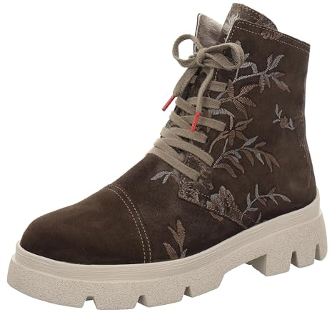 Think! Damen KANGAE chromfrei gegerbte Lammfell Schneestiefel, 3000 BARK/Kombi, 36 EU