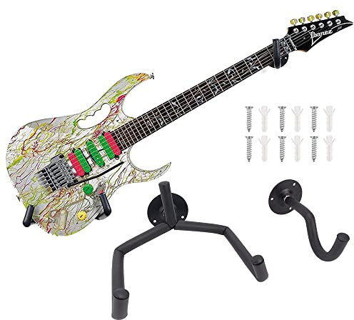 SOEWIOU Gitarrenhalter für Die Wand Schräg, Gitarrenbügel Haken Mit Befestigungsschrauben, Wandhalter Gitarrenständer, Gitarrenbügelhaken für Gitarren, Bass, Mandoline, Banjo, Violine, Ukulele usw
