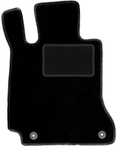 Wielganizator Automatte – Passend für Mercedes C W205 z podnóżkiem Kombi, Limousine 2015- – Velours – Autozubehör - Praktische Fußmatte Auto – 1-teilig - schwarz