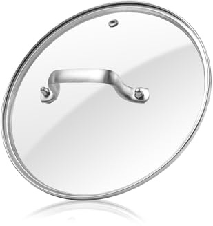 Antrader Tempered Glass Lid,8 Glass Covers for Pots,Pans and Skillets,1Set,Clear