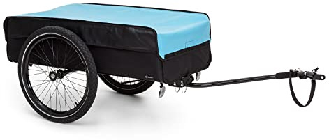 Klarfit Remolque para Bicicleta con 2 Ruedas, Carro Bicicleta Kit de Enganche para Carga, Acero con Enganche y Soporte, Remolque Impermeable para Bicicletas Almacenamiento y Transporte