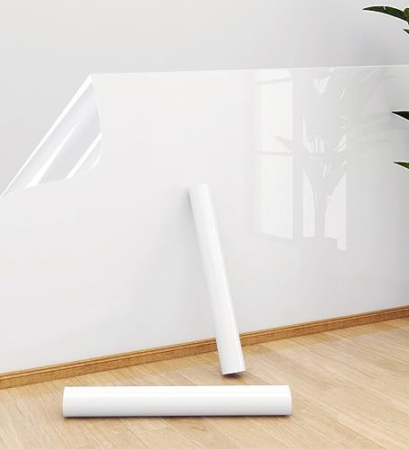 Carta da parati autoadesiva in plastica trasparente, 45 x 300 cm, autoadesiva, pellicola lucida impermeabile, trasparente, protettiva, per cucina, backsplash mobili, fai da te