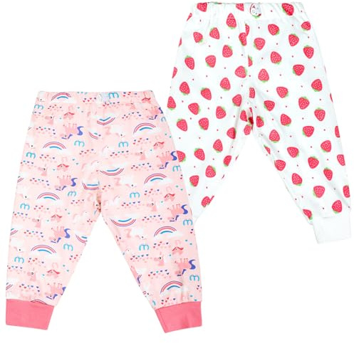 FLYISH DIRECT Culottes apprentissage Propreté Fille, Culotte d'apprentissage Nuit Lavable, Pantalon d'Apprentissage Imperméable, Jupes de Couche Enfant 7-9 Ans, 2 Paquets, Licorne Fraise, XL