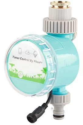 WOOXGEHM Sprinkler Timer, WLAN Wasser Timer, 2 in 1 Intelligenter Kabelloser Schlauch Wasserhahn Timer für Den Garten, Intelligentes Timing, Automatische Bewässerung für Terrasse, Balkon
