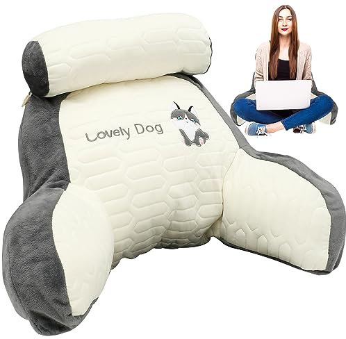 PandaHug Reading Pillow for Bed, 2-in-1 Waist Support Pillows, Detachable Backrest Pillow Soft Reading Pillow Cushion Multifunctional Sofa And Bedside Cushion for Reading Relaxing Watching TV Games