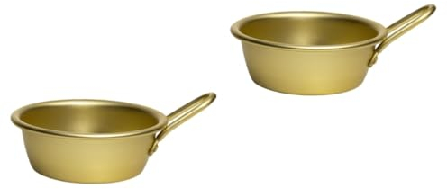 IMIKEYA 2pcs Versatile Small Aluminum Bowl Korean Aesthetics Lid for Dips Sides Crafts