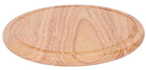 Argon Tableware Wooden Chopping Board - 30x30x2cm Round Butchers Block Wood Cutting Board for Meat, Vegetables & Cheese - Charcuterie & Cheese Wood Chopping Mat for Kitchens