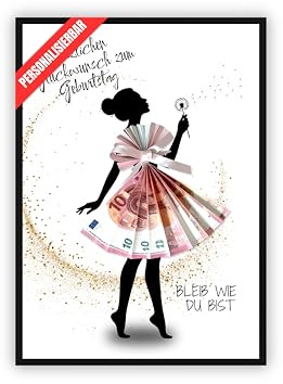 dockyardos® Geldgeschenk zum Geburtstag | Geld kreativ verschenken | Beste Freundin | Geschenkidee | Frau | Mädchen | Geburtstagsgeschenk