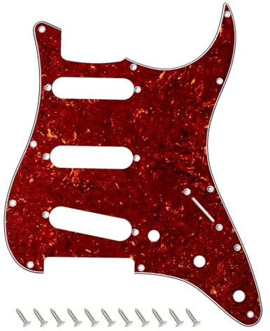 Banworks 4-lagiges E-Gitarren Schlagbrett 11-Loch American ST SSS Schlagbrett | Gitarrenkratzplatte für USA/Mexican Fender Modern Style Standard Stratocaster Strat ST JT/HB-01 Braunes Schildpatt