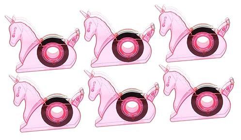 VILLCASE 6stücke Klebebandspender Mit Süßem Einhorn-design Praktische Und Tragbare Klebebandhalter Für Büro Und Zuhause Für Schule Und Bastelarbeiten