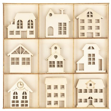 Ideen mit Herz Streu-Deko | Weihnachten | Advent | Haus-Dekoration | Häuser | Filigrane Winter-Motive | 27-teilig