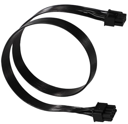 Câble d'alimentation Carte Graphique pour Corsair, 60cm Câble d'alimentation GPU 8 Broches Compatible avec Corsair Bloc d'alimentation Type 3 Type 4 Pas pour EVGA Bloc d'alimentation(Noir)