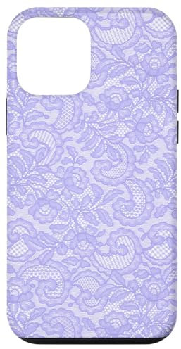 Pizzo Vintage Lilla, Pizzo Viola Chiaro con Fiori Custodia per iPhone 12 mini