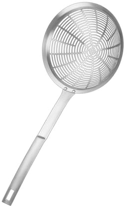 Mestolo in acciaio inox per brodo vegetale manico ergonomico schiumarola cucchiaio scanalato domestico