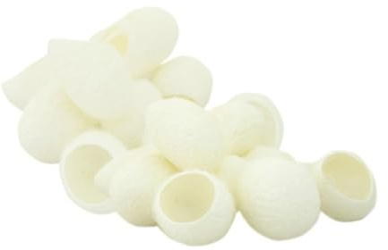 Gesichtsreinigungsball aus Seide Weiß für Hautpflege | Wiederverwendbar, Sanfte Peeling Anwendung, Geeignet für Unteraugen und Lippen, 200 Stück Packung