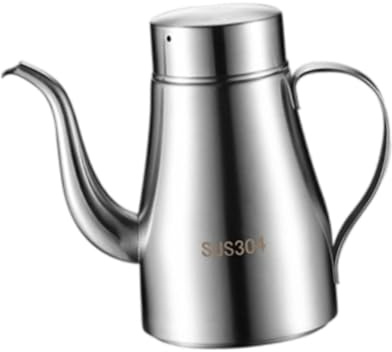 Gcljlmy Pot à huile, bouteille d'huile, grande capacité, portable, poignée confortable, récipient pour la maison, le camping, le barbecue, la cuisine, les pizzas (500 ml)