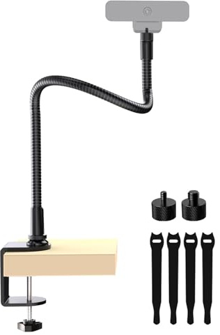 Etour Webcam Halterung Ständer für Schreibtisch, Schreibtischklemme mit Schwanenhalsarm für Logitech Webcam BRIO 4K C920 C920s C922 C922x C925e C930 C930e C960 C615 NexiGo N60, Kamera mit 1/4-Gewinde