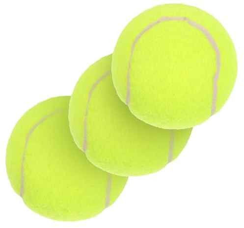 SOPOTUTU 3 Stück Teiliges Tennis trainingsball Robustem Elastische Übungsbälle für Selbsttraining Anfänger und Profis Langlebig zur Verbesserung von Reflexen und Koordination