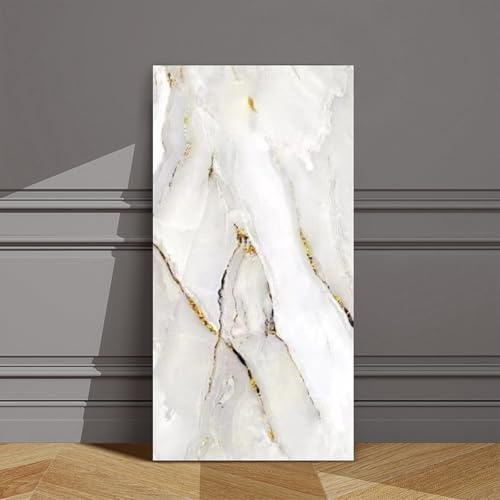 Zeihyeurus - Pegatinas de pared de imitación de mármol, baldosas adhesivas de pared, panel de pared de baño de PVC, fácil de instalar, se puede cortar, gruesa, para cocina, salón