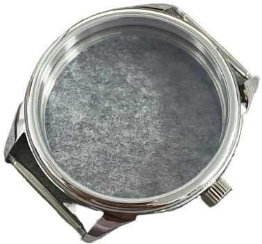 NLNKDTDPAK 42MM klockfodral Passar for ETA6497 Seagull ST36 urverk polerad genomskinlig bottenfodral Vattentät rostfritt klocktillbehör(Flat head)
