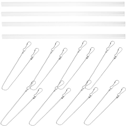 OSALADI Set 4 Cornici per Poster in PVC 04 M Ganci a Tassello per Appendere Pitture e Strisce di Poster Supporto Robusto per Casa Scuola e Ufficio