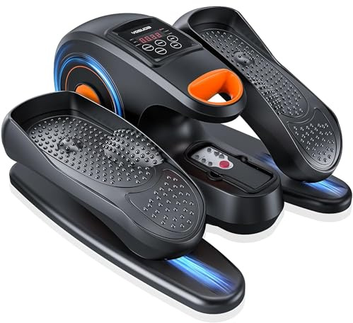 YOSUDA 2026 Vélo Elliptique Électrique, Pédalier d'Appartement Senior & de Bureau Flüsterleise, Entraîneur sous Bureau avec Massage Pieds 3D, 10 Vitesses, Plug & Play, Idéal pour Seniors & Bureau
