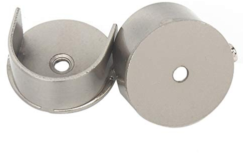 VOSAREA Gardinenstangenhalterungen Edelstahl Kleiderstangenhalter U-Förmige Offene Halterung Duschvorhangstange Stangenendstützen für Kleiderschrank Kleiderschrank Duschvorhang 28Mm