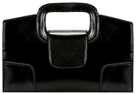 Milya Damen Leder Vintage Handtasche Clutch Henkeltasche Abendtasche Umhängetasche Ledertasche Schultertasche mit Schulteriemen