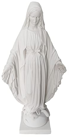 Jungfrau Maria Mutter Jesus Madonna Statue Alabaster 18,5 Zoll