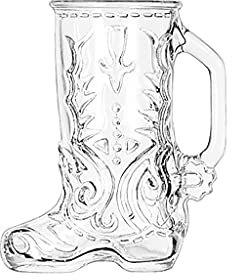 Tbkoly Personalised Engraved Crystal Beer Stein Glass Beer Mugs,Creative Boots Beer Mug with Handle,Clear Glass Wine Glasses,Beer Glass for Freezer,Beer Cups Beer Glass Drinking Glasses 500ml