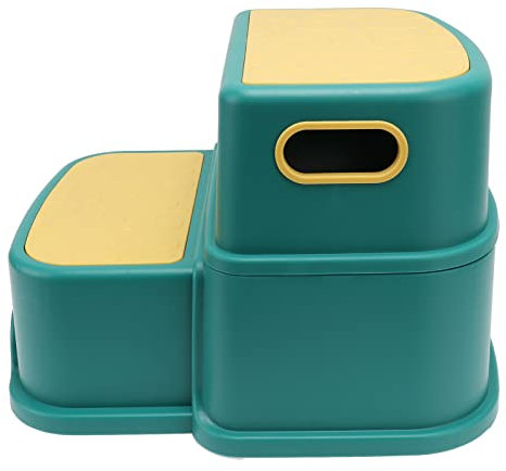 3-teiliger Tritthocker für Kleinkinder, rutschfeste Unterseite aus Kunststoff für Kinder, Zweistufiger Hocker, Tritthocker für Badezimmer, Toiletten, Aufbewahrung und Org