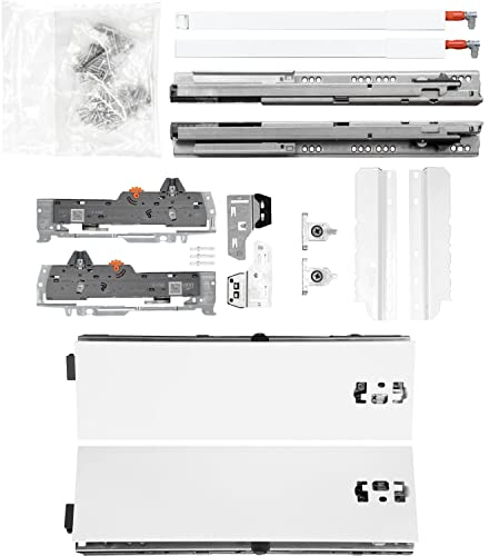 BLUM Schubladenschienen TANDEM-Höhe 115 m. Reling 227mm 20kg, NL270 weiß KB600mm