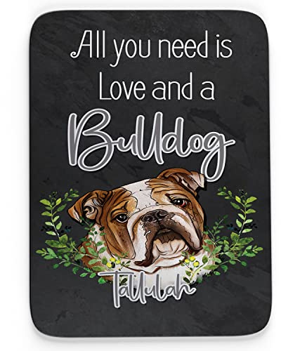 Personalised British Bulldog Mouse Mat Dog Mousemat Computer Mouse Pad Work Office PC Laptop Gamer Cute New Puppy Gift ND11
