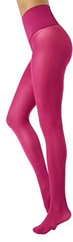 CALZITALY Nahtlose Strumpfhose Damen, Strumpfhosen aus Mikrofaser, Schwarz, Portwine, Grun, Blau, Blau Jeans, S, M, L, XL, XXL, 50 DEN, Made in Italy