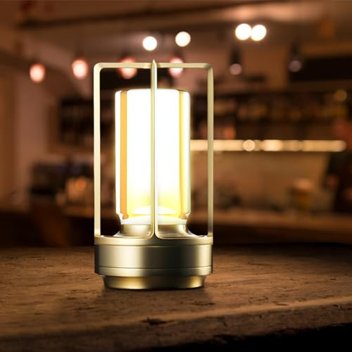 LED Tischlampe Kabellos aus Kristall Lampe,Romantische Luminous Kristall Laterne USB Wiederaufladbare LED Laterne Tischlampen für Restaurant Schlafzimmer Bar Tischleuchte Tischdekoration